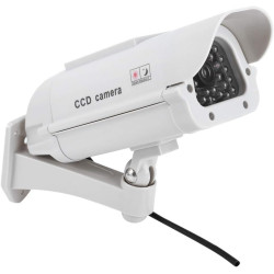 1 Grande caméra de Surveillance Solaire Dummy pour l'extérieur - Caméra factice avec Objectif et caméra Clignotante - Surveillan