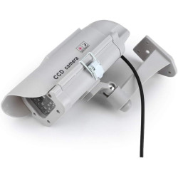 1 Grande caméra de Surveillance Solaire Dummy pour l'extérieur - Caméra factice avec Objectif et caméra Clignotante - Surveillan