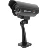 Caméra de sécurité Factice, Lumière LED Clignotante, Fausse Caméra à Piles, Fausse sécurité Extérieure avec Vis de Montage et Au