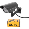 Caméra de sécurité Factice, Lumière LED Clignotante, Fausse Caméra à Piles, Fausse sécurité Extérieure avec Vis de Montage et Au