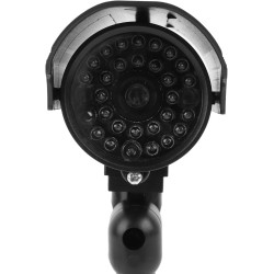 Caméra de sécurité Factice, Lumière LED Clignotante, Fausse Caméra à Piles, Fausse sécurité Extérieure avec Vis de Montage et Au