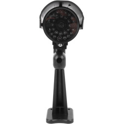 Caméra de sécurité Factice, Lumière LED Clignotante, Fausse Caméra à Piles, Fausse sécurité Extérieure avec Vis de Montage et Au