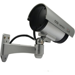 DUMMY CAMERA IR1100 Camera CCTV factice d'extérieur (Argent)