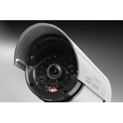 Technaxx Allemagne Caméra de sécurité dôme factice CCD Cam Intérieur Réaliste Fausse Surveillance CCTV Rouge Clignotant LED Obje