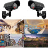 ERWEY Lot de 4 Caméras Factices pour Extérieur & Intérieur, Fausse Caméra de Surveillance CCTV avec LED Clignotante (4Pcs Noir)