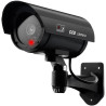 ERWEY Lot de 4 Caméras Factices pour Extérieur & Intérieur, Fausse Caméra de Surveillance CCTV avec LED Clignotante (4Pcs Noir)