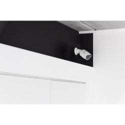 CHACON Caméra factice en Aluminium - Blanc - LED Bleue