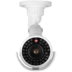 indoor Lot de 2 caméras factice avec objectif LED clignotantes étanches pour l'intérieur et l'extérieur