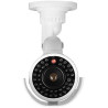 indoor Lot de 2 caméras factice avec objectif LED clignotantes étanches pour l'intérieur et l'extérieur