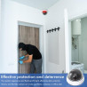 Caméra factice dôme avec lumière LED clignotante : Lot de 3 caméras factices pour l'intérieur et l'extérieur, caméra de surveill