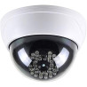 Lot de 4 caméras factice avec 25 LED rouges avec objectif - Fausse caméra de surveillance pour l'intérieur et l'extérieur