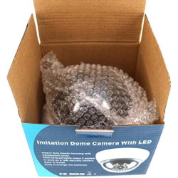 Lot de 4 caméras factice avec 25 LED rouges avec objectif - Fausse caméra de surveillance pour l'intérieur et l'extérieur