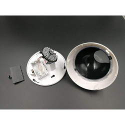 Lot de 4 caméras factice avec 25 LED rouges avec objectif - Fausse caméra de surveillance pour l'intérieur et l'extérieur