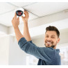 Lot de 4 caméras factice avec 25 LED rouges avec objectif - Fausse caméra de surveillance pour l'intérieur et l'extérieur