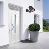 GOMETY Lot de 2 caméras factices extérieures, fausse caméra de sécurité avec LED rouge clignotante, caméra CCTV factice de sécur