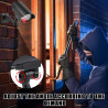 GOMETY Lot de 2 caméras factices extérieures, fausse caméra de sécurité avec LED rouge clignotante, caméra CCTV factice de sécur