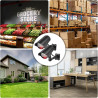 GOMETY Lot de 2 caméras factices extérieures, fausse caméra de sécurité avec LED rouge clignotante, caméra CCTV factice de sécur