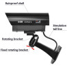 2 Camera Factice Exterieur avec LED, Noir Fausse Camera Surveillance Exterieur, Caméra Factice Extérieur, Camera de Surveillance