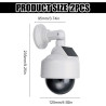 2 Fausses Caméras, Leurres de Caméras, Fausses Caméras de Sécurité dôme CCTV, Fausses Caméras de Surveillance avec LED Rouge Cli