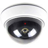 O&W Security Lot de 4 caméras dôme factices Objectif + LED Clignotante, 25 LED IR (Effet visuel), étanches, Ø 9,5 cm/H 6,8 cm, i