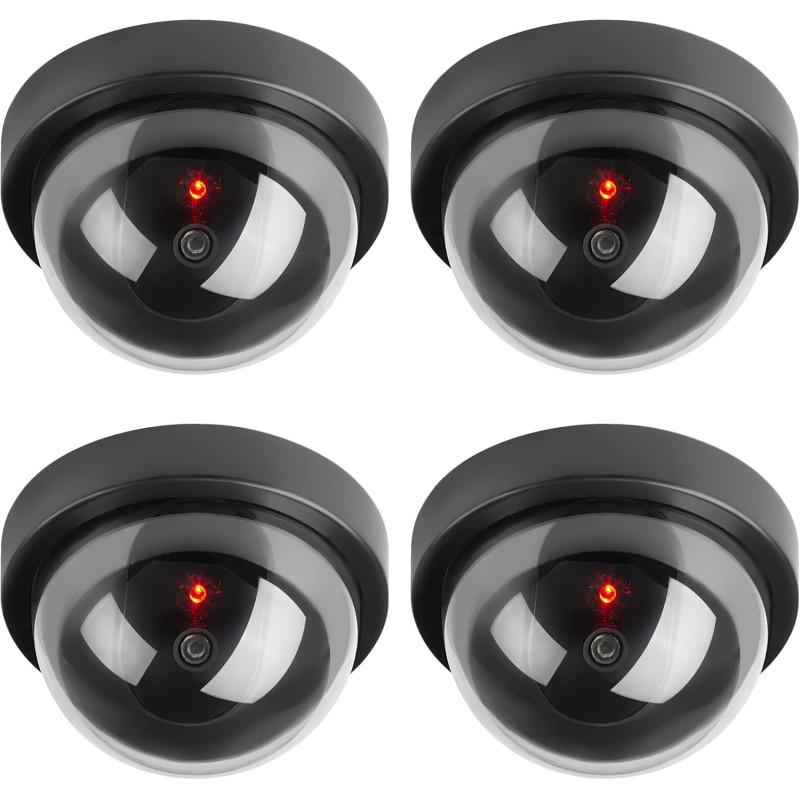 Caméras factices, Fausse de Sécurité Caméra Dôme CCTV avec LED Clignotant Lumière pour Les Entreprises Magasins Accueil, Usage I
