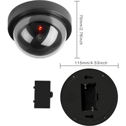 Caméras factices, Fausse de Sécurité Caméra Dôme CCTV avec LED Clignotant Lumière pour Les Entreprises Magasins Accueil, Usage I