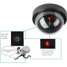 Caméras factices, Fausse de Sécurité Caméra Dôme CCTV avec LED Clignotant Lumière pour Les Entreprises Magasins Accueil, Usage I