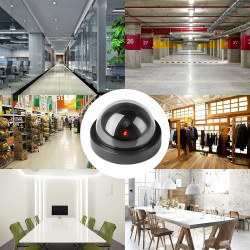 Caméras factices, Fausse de Sécurité Caméra Dôme CCTV avec LED Clignotant Lumière pour Les Entreprises Magasins Accueil, Usage I