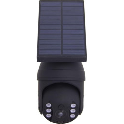 Xanlite Projecteur caméra factice solaire noir LED avec détecteur de mouvement, 250 lumens, 5000 K, Blanc froid