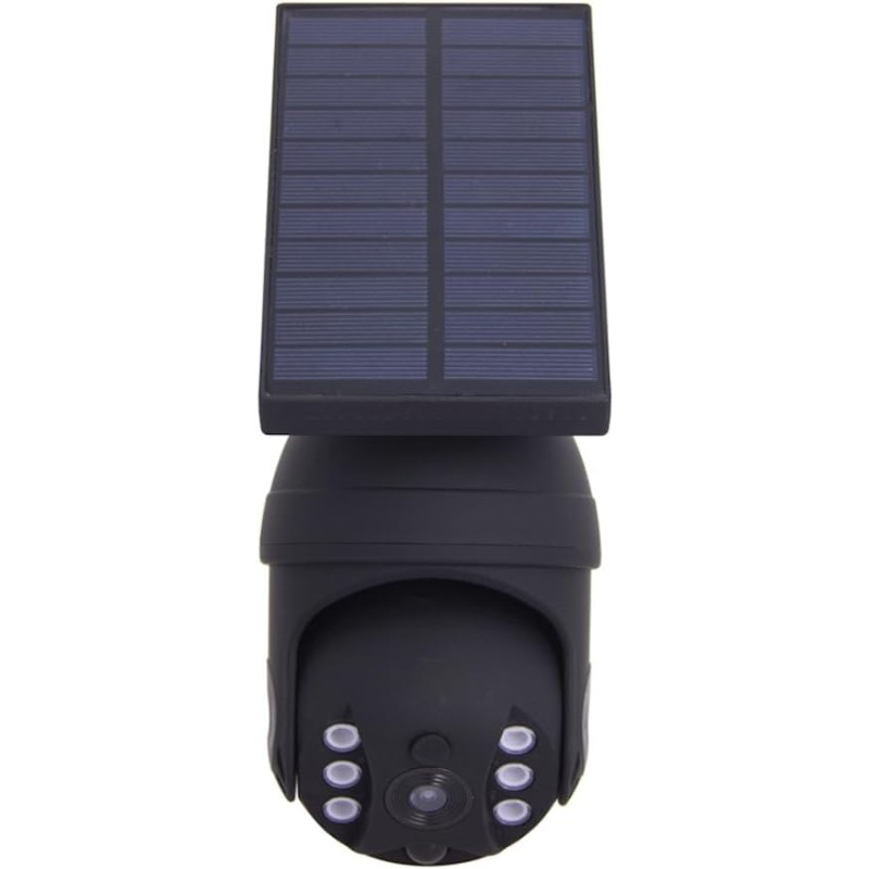Xanlite Projecteur caméra factice solaire noir LED avec détecteur de mouvement, 250 lumens, 5000 K, Blanc froid