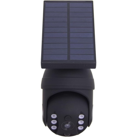 Xanlite Projecteur caméra factice solaire noir LED avec détecteur de mouvement, 250 lumens, 5000 K, Blanc froid