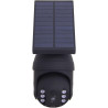 Xanlite Projecteur caméra factice solaire noir LED avec détecteur de mouvement, 250 lumens, 5000 K, Blanc froid