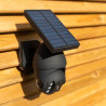 Xanlite Projecteur caméra factice solaire noir LED avec détecteur de mouvement, 250 lumens, 5000 K, Blanc froid