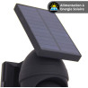 Xanlite Projecteur caméra factice solaire noir LED avec détecteur de mouvement, 250 lumens, 5000 K, Blanc froid