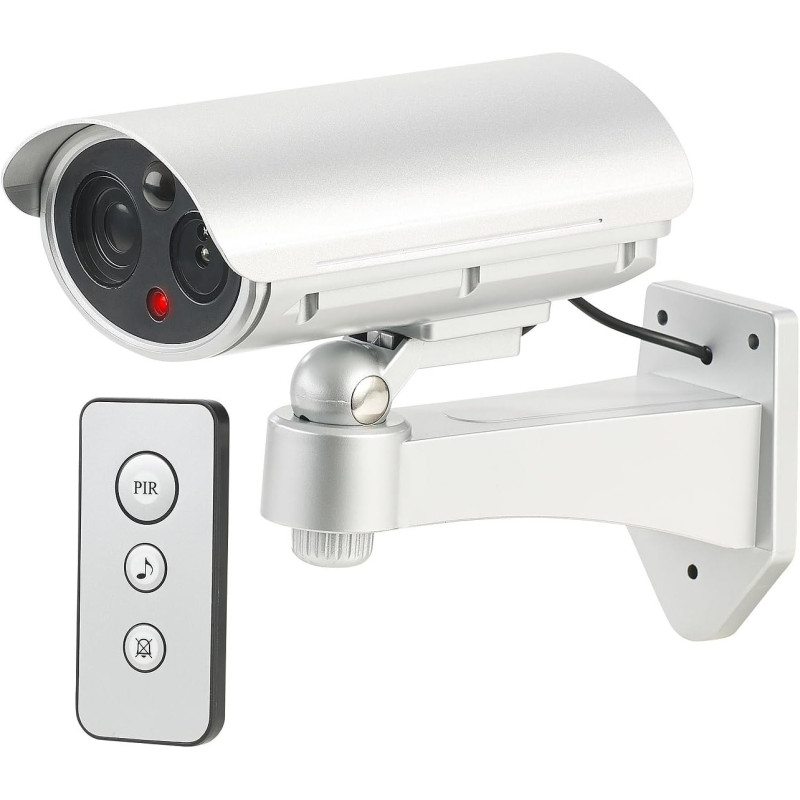 Caméra de surveillance factice avec détecteur de mouvement et fonction alarme [VisorTech]