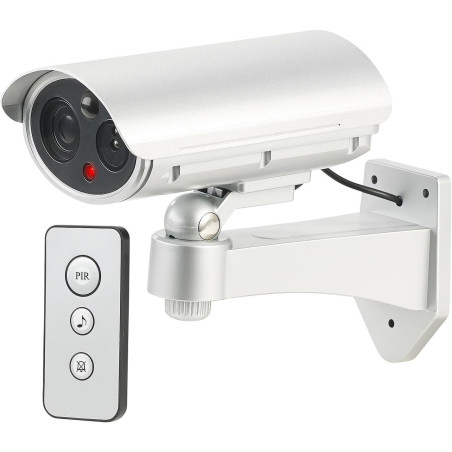 Caméra de surveillance factice avec détecteur de mouvement et fonction alarme [VisorTech]