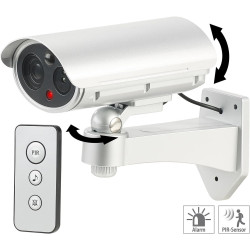 Caméra de surveillance factice avec détecteur de mouvement et fonction alarme [VisorTech]