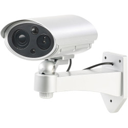 Caméra de surveillance factice avec détecteur de mouvement et fonction alarme [VisorTech]