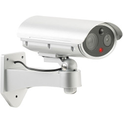 Caméra de surveillance factice avec détecteur de mouvement et fonction alarme [VisorTech]