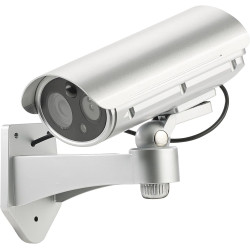 Caméra de surveillance factice avec détecteur de mouvement et fonction alarme [VisorTech]