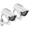 com-four® 2X Caméra factice pour l'extérieur - caméra factice avec Support Mural - Camera Exterieur - Camera factice (02 pièces)