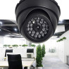 Lot de 2 caméras dôme factice avec caméra Infrarouge factice avec Objectif et Surveillance vidéo Clignotante