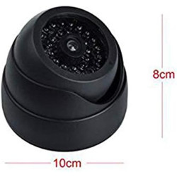 Lot de 2 caméras dôme factice avec caméra Infrarouge factice avec Objectif et Surveillance vidéo Clignotante