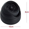 Lot de 2 caméras dôme factice avec caméra Infrarouge factice avec Objectif et Surveillance vidéo Clignotante