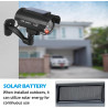 BORDEAG Lot de 2 Camera Factice Exterieur, 135 X 60mm Camera Factice, Caméra Fausse Solaire, Fausse Camera Surveillance Exterieu
