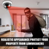 GOMETY Lot de 4 caméras factices avec LED rouge clignotante, caméra de sécurité factice réaliste, caméra CCTV factice, caméra dô