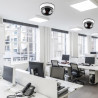 GOMETY Lot de 4 caméras factices avec LED rouge clignotante, caméra de sécurité factice réaliste, caméra CCTV factice, caméra dô