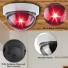 GOMETY Lot de 4 caméras factices avec LED rouge clignotante, caméra de sécurité factice réaliste, caméra CCTV factice, caméra dô