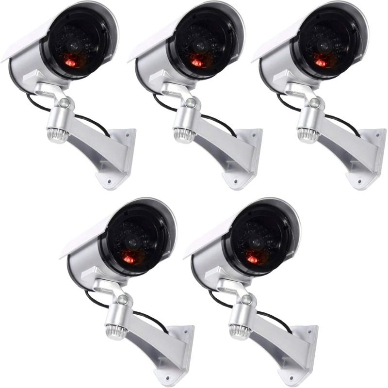 tempo di saldi 5 Faux Caméras De Surveillance en Plein Air Lumière LED Clignotant Infrarouge