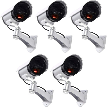 tempo di saldi 5 Faux Caméras De Surveillance en Plein Air Lumière LED Clignotant Infrarouge